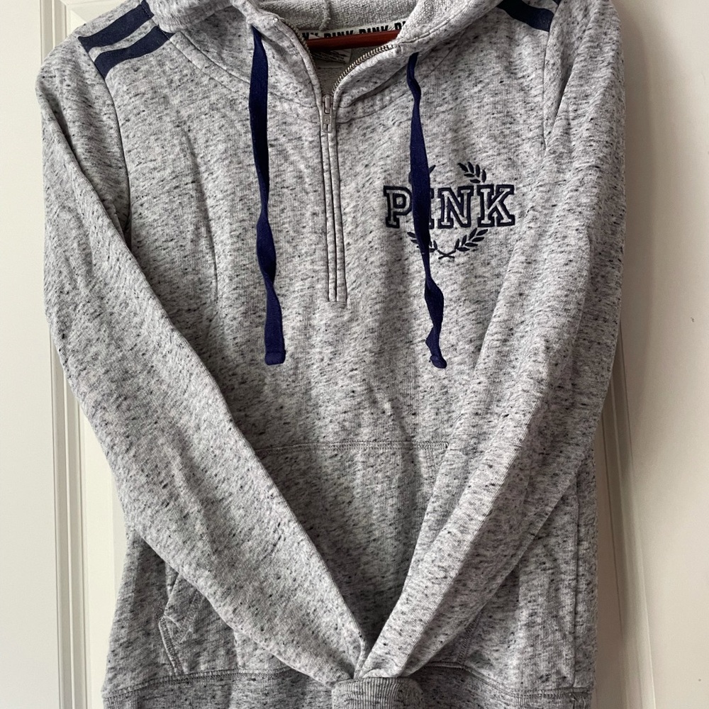 VS PINK Quarter Zip Cowl Neck Pullover Small